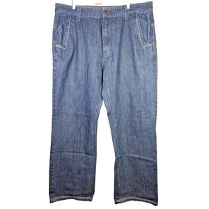 Phat Farm Men’s Denim Jeans Size 38 Straight Barrel Leg Hip Hop Streetwear Y2K